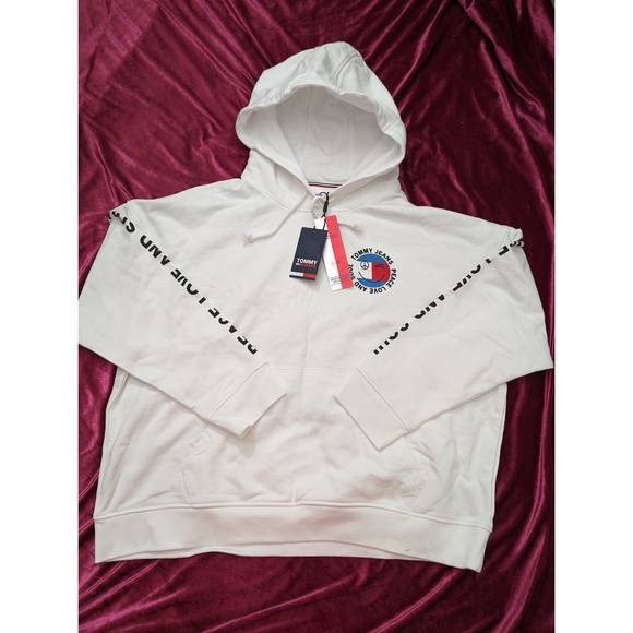 Tommy Hilfiger Tops - 21.NWT TOMMY HILFIGER Cotton Pullover Hoodie Beachy Graphic Sz XL